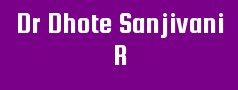 Dr Dhote Sanjivani R